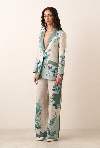 Rae knotch collar jacket and pants