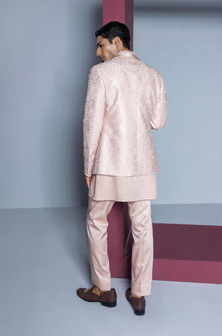 Contrast By Parth-Khwaab Pink Jacket And Kurta Set-INDIASPOPUP.COM