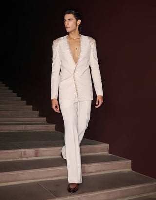 Monarch off-white tuxedo and pants