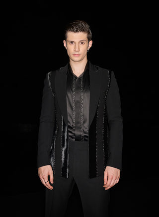 Windsor black open jacket set