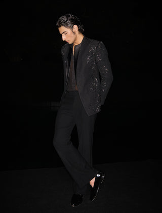 Eclipse black open jacket set