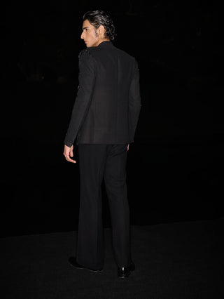 Eclipse black open jacket set