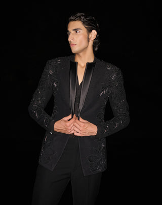 Eclipse black open jacket set