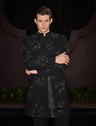 Sterling black sherwani set