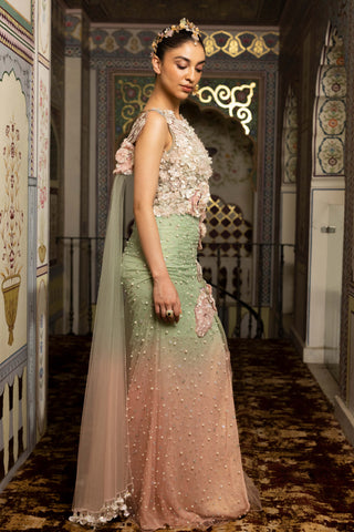 Marica floral embellished gown