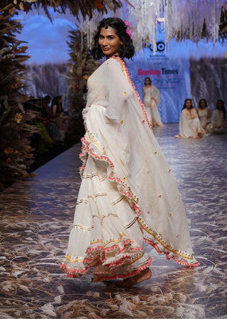 Gopi Vaid-Ivory Sannah Sari And Blouse-INDIASPOPUP.COM