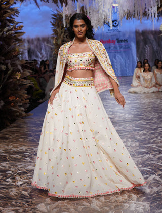 Gopi Vaid-Ivory Saba Lehenga Jacket Set-INDIASPOPUP.COM