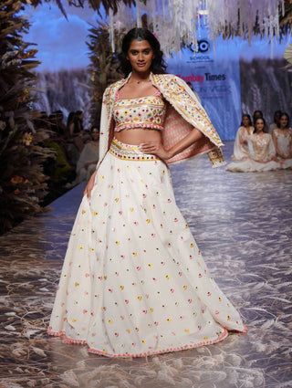 Gopi Vaid-Ivory Saba Lehenga Jacket Set-INDIASPOPUP.COM