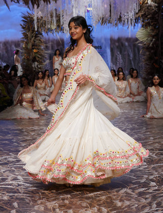 Gopi Vaid-Ivory Cotton Vedika Lehenga Set-INDIASPOPUP.COM