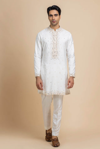 Oyster pearl white kurta and pant