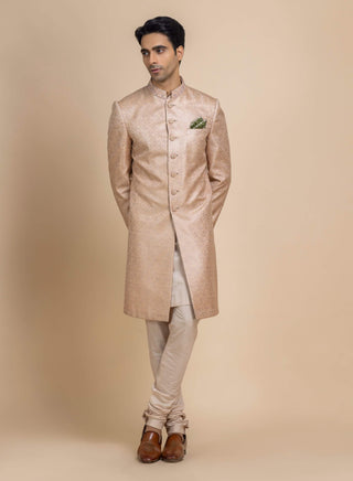 Rosé banaras sherwani set