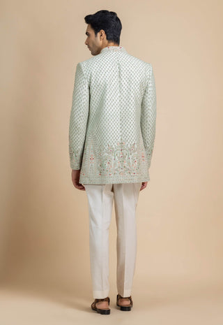 Eiryl lime cream open jacket, kurta and pant