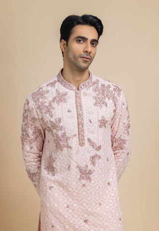Rayyan rose quartz kurta and salwar