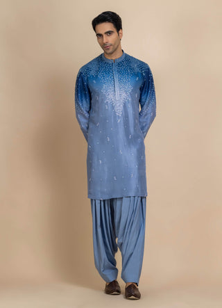 Neel ombre kurta and salwar