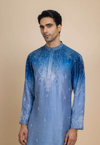 Neel ombre kurta and salwar