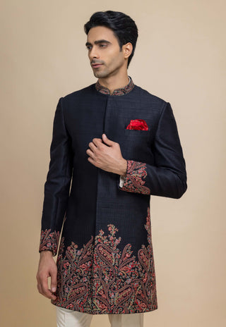 Raven thread achkan set