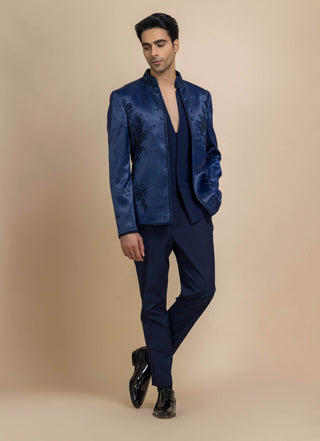 Windsor midnight blue jacket, shirt and pant set