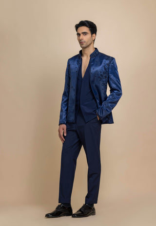 Windsor midnight blue jacket, shirt and pant set