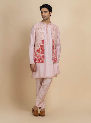 Virel pink bundi and kurta set