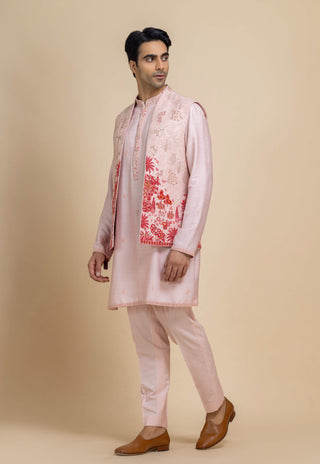 Virel pink bundi and kurta set