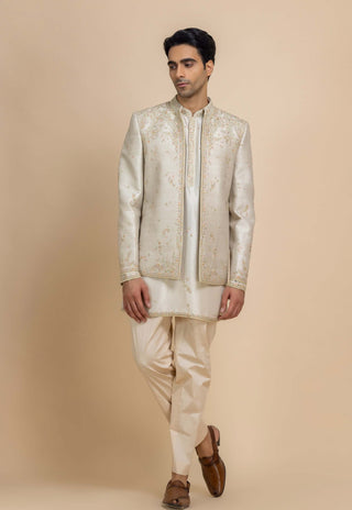 Nehrav ivory short jacket set
