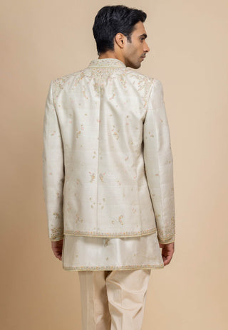 Nehrav ivory short jacket set