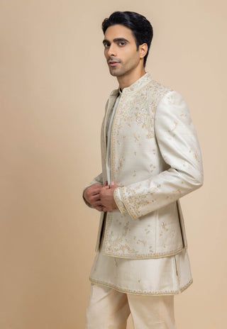 Nehrav ivory short jacket set