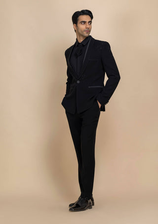 Charcoal luxe tuxedo set