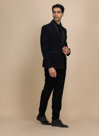 Charcoal luxe tuxedo set