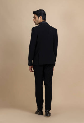 Charcoal luxe tuxedo set