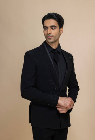 Charcoal luxe tuxedo set