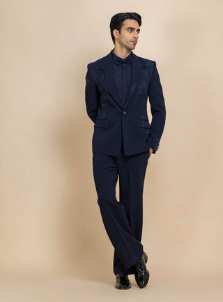 Ember navy blue tuxedo set