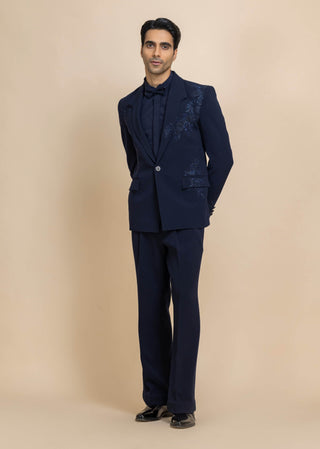 Ember navy blue tuxedo set