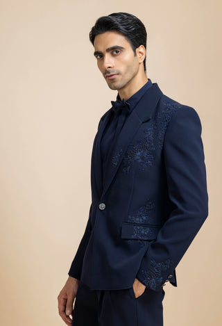 Ember navy blue tuxedo set