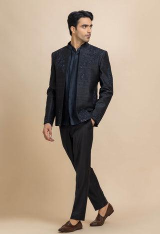 Siyahi short open jacket and kurta set