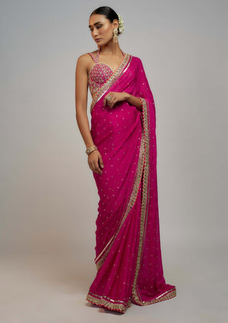 Gopi Vaid-Pink Anupa Sari And Blouse-INDIASPOPUP.COM