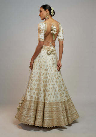 Gopi Vaid-White Shahi Lehenga Set-INDIASPOPUP.COM