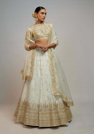 Gopi Vaid-White Naima Lehenga Set-INDIASPOPUP.COM