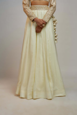 Gopi Vaid-White Shaziya Skirt And Blouse-INDIASPOPUP.COM