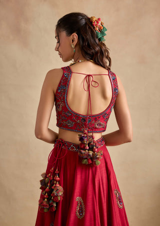 Aashna magenta lehenga set