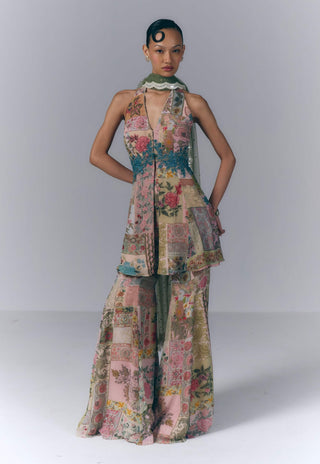 Eden Bloom Peplum And Sharara Set