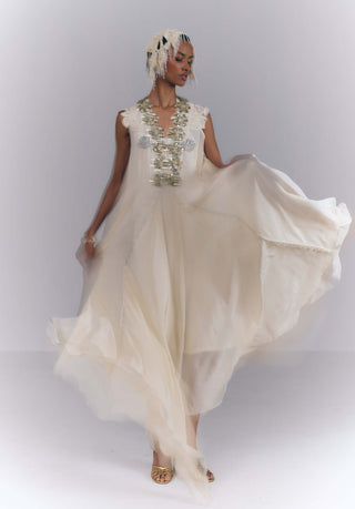 Ivory Cascade Dress