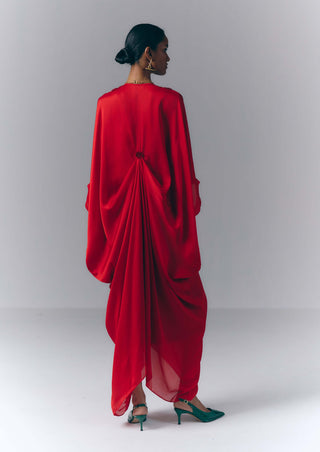 Crimson Drape Kaftan