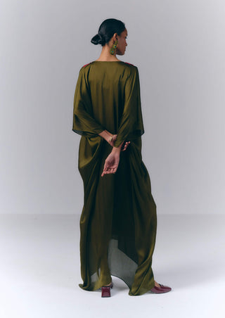 Sage Bloom Drape Kaftan