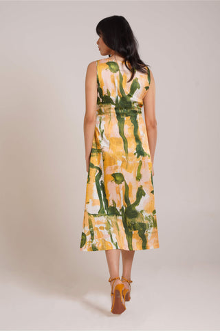 Ceri cotton satin midi dress