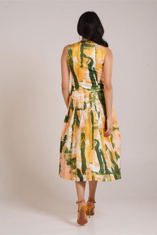 Ceri pleated midi dress
