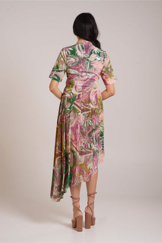 Ira printed polo dress