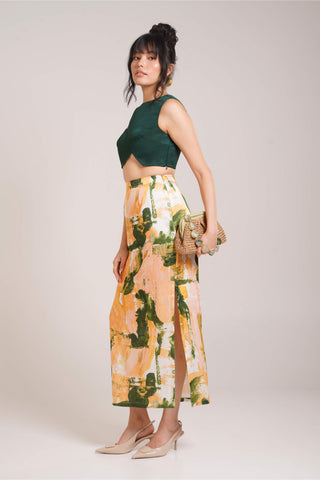 Ceri green top and skirt