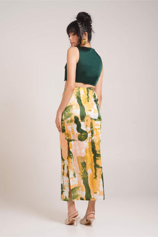 Ceri green top and skirt