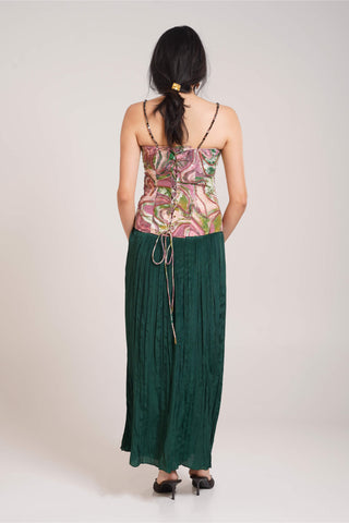 Ira embroidered corset and maxi skirt
